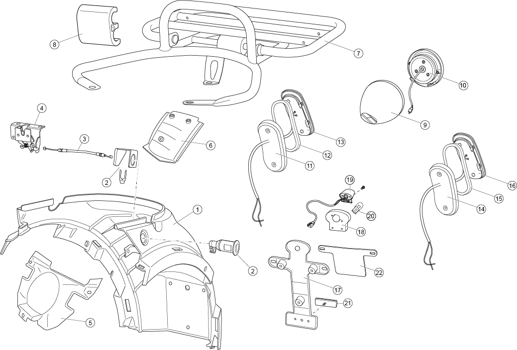 Carenado trasero nova