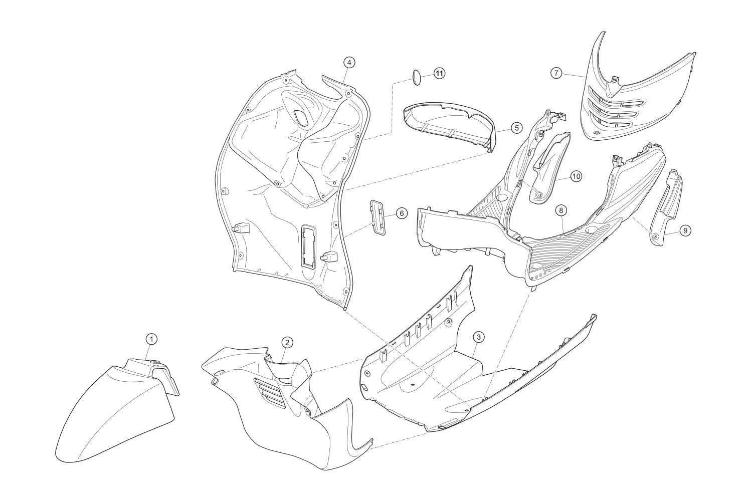 Piso delantero montaje novi