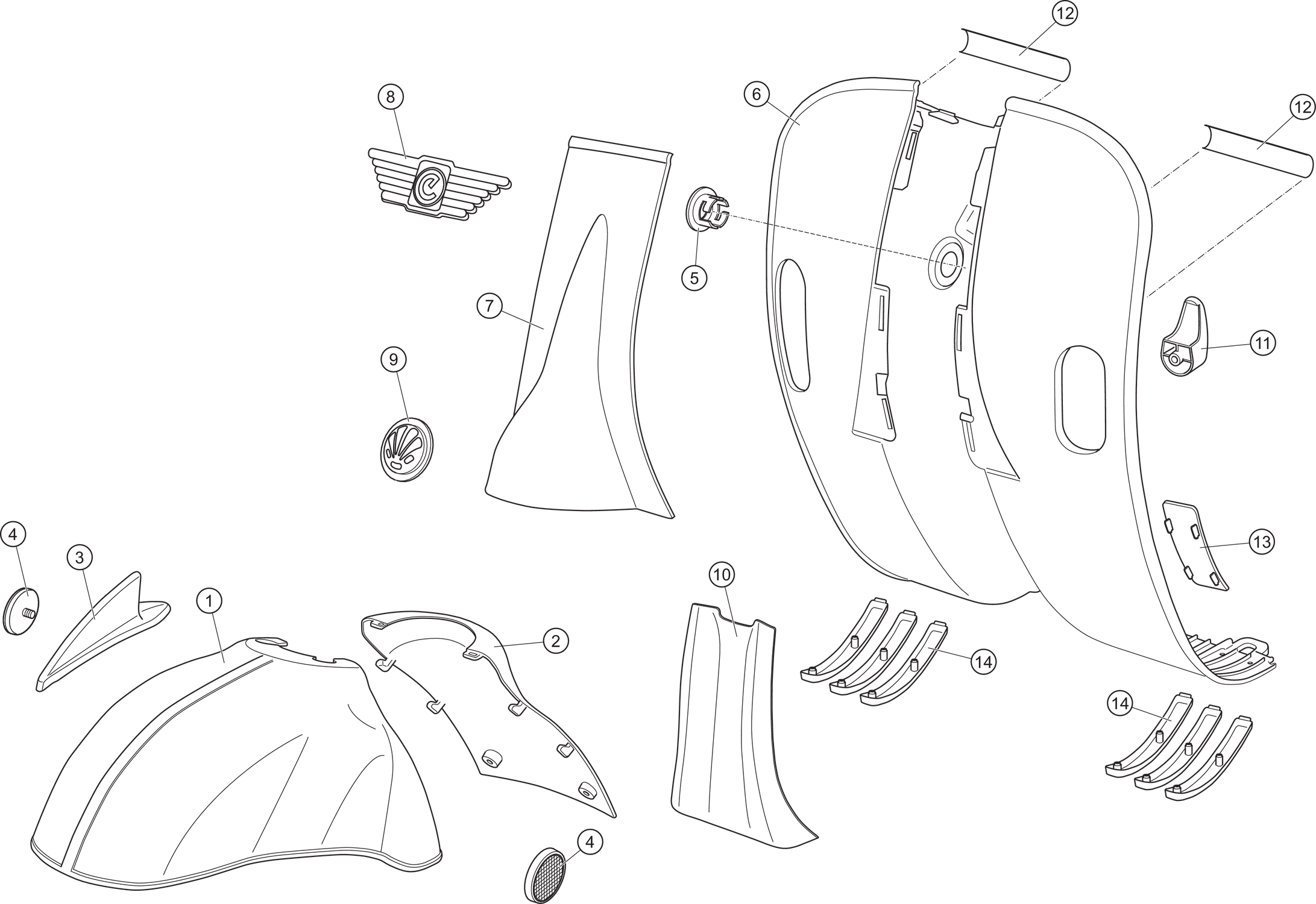 Escudo de pierna de montaje Nova