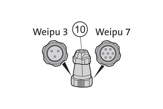 10 - Enchufe de carga WEIPU de 7 pines
