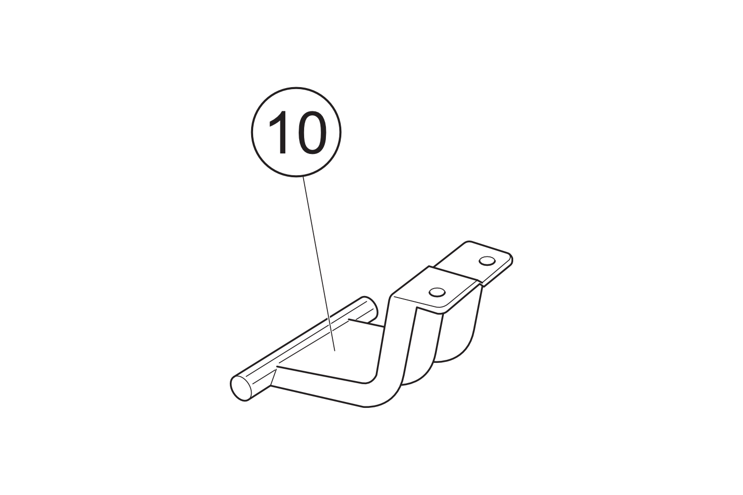 10 - Scharnier Staufachklappe mitte  NOVA