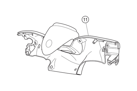 11 - Carenado interior manillar azul NOVI