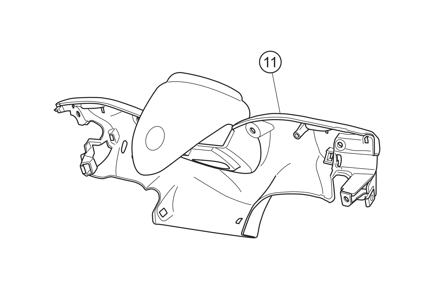 11 - Carenado interior manillar blanco NOVI