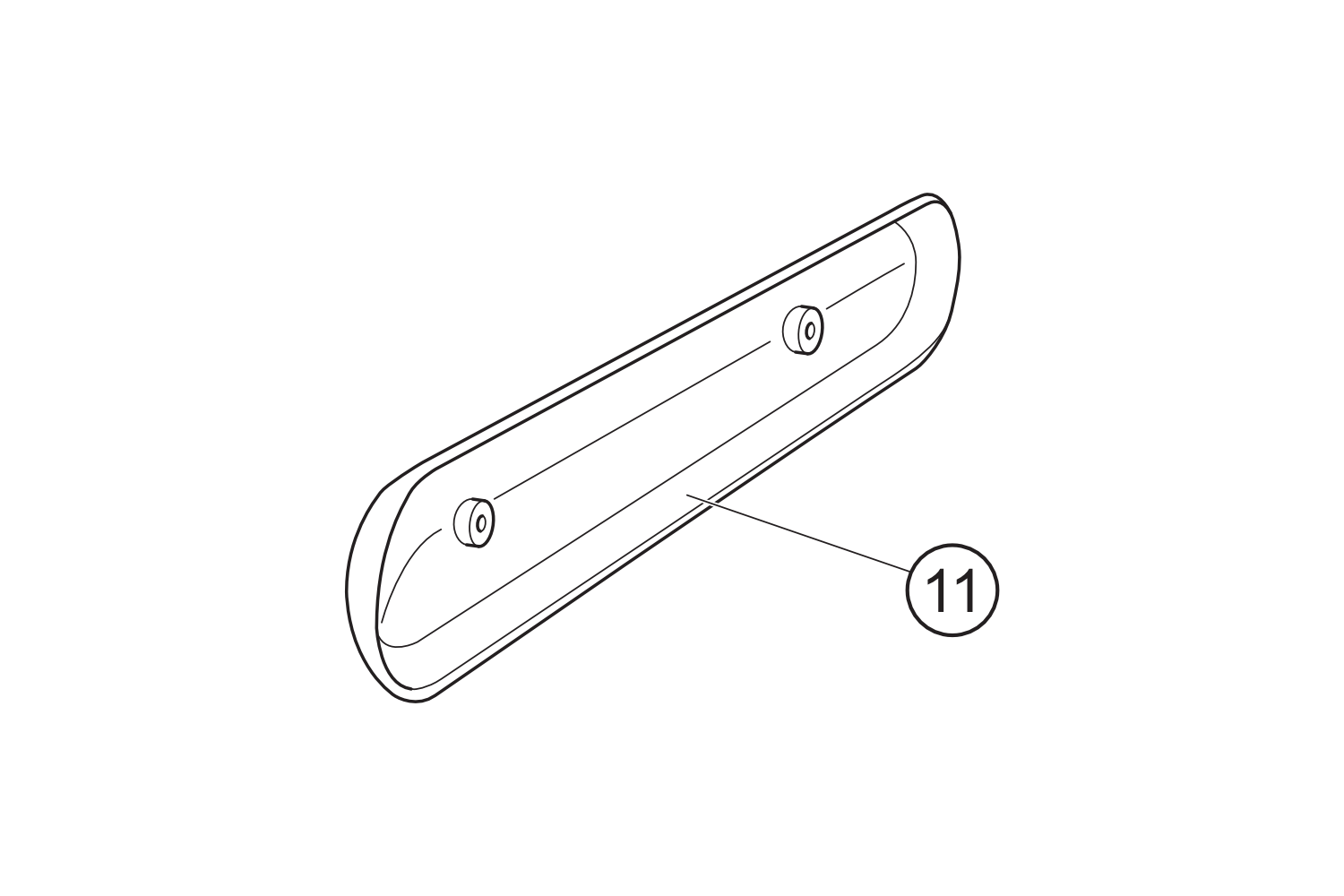 11 - Schwingenabd. hinten r.  blau NOVA
