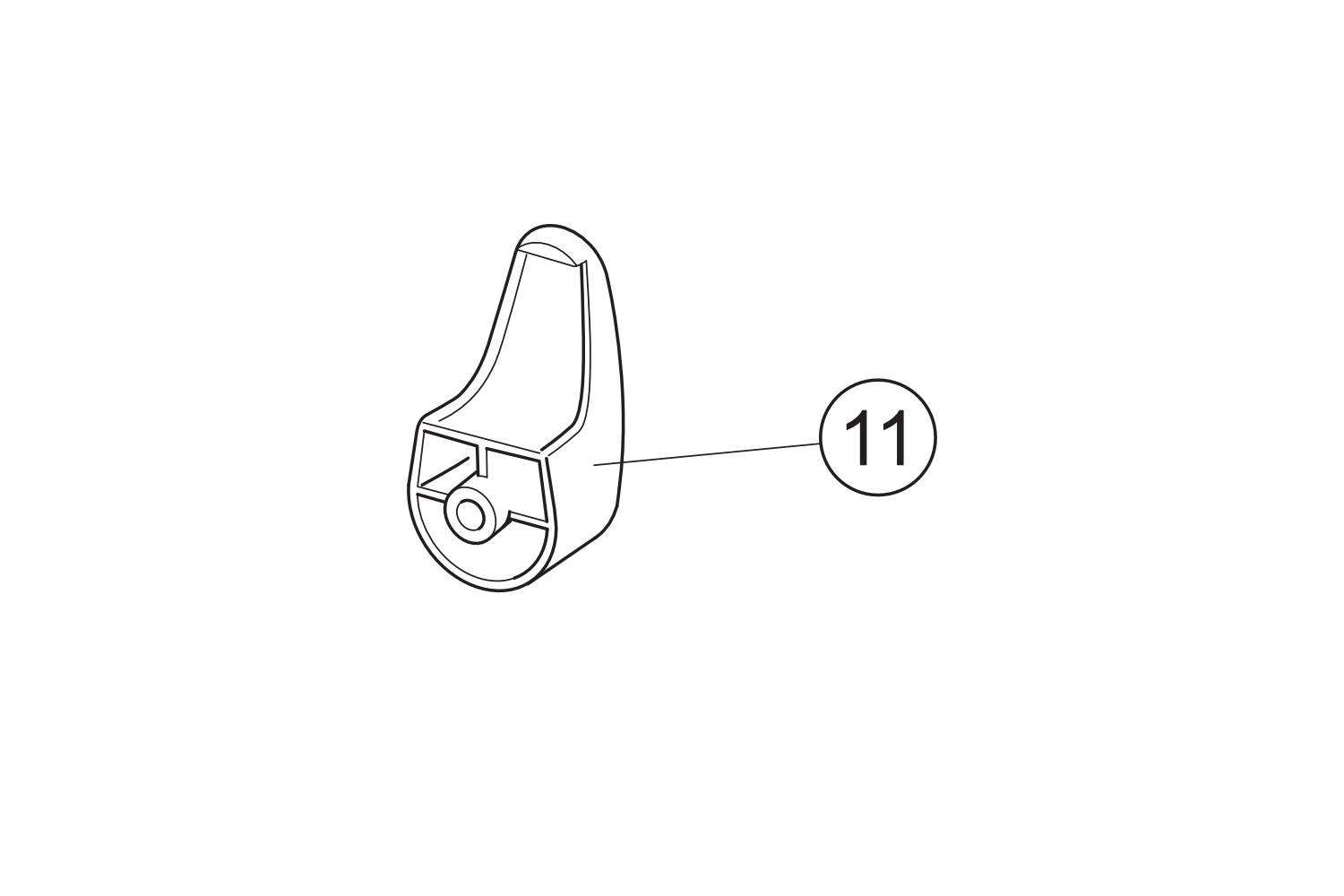 11 - Taschenhaken  reinweiß  NOVA