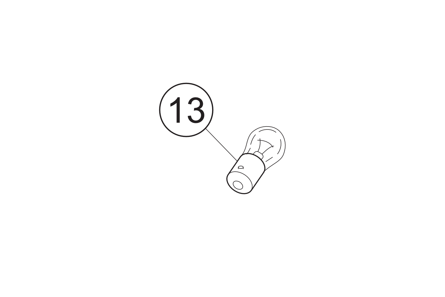 13 - Lámpara intermitente trasera 10W/12V BA15s NOVI