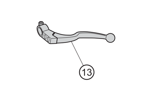 13 - Maneta de freno trasero con soporte NOVA