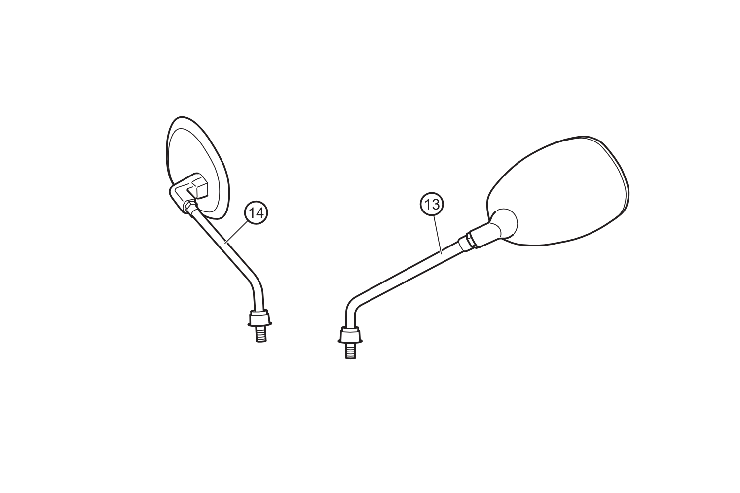 14 - Espejo derecho L 23cm NOVI NOVANTIC NOVA