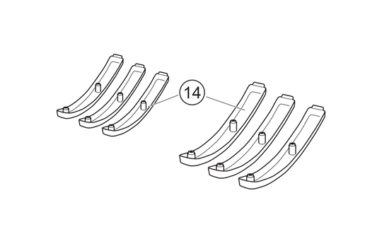 14 - Zierleisten Beinschild  blau  SWS  NOVA