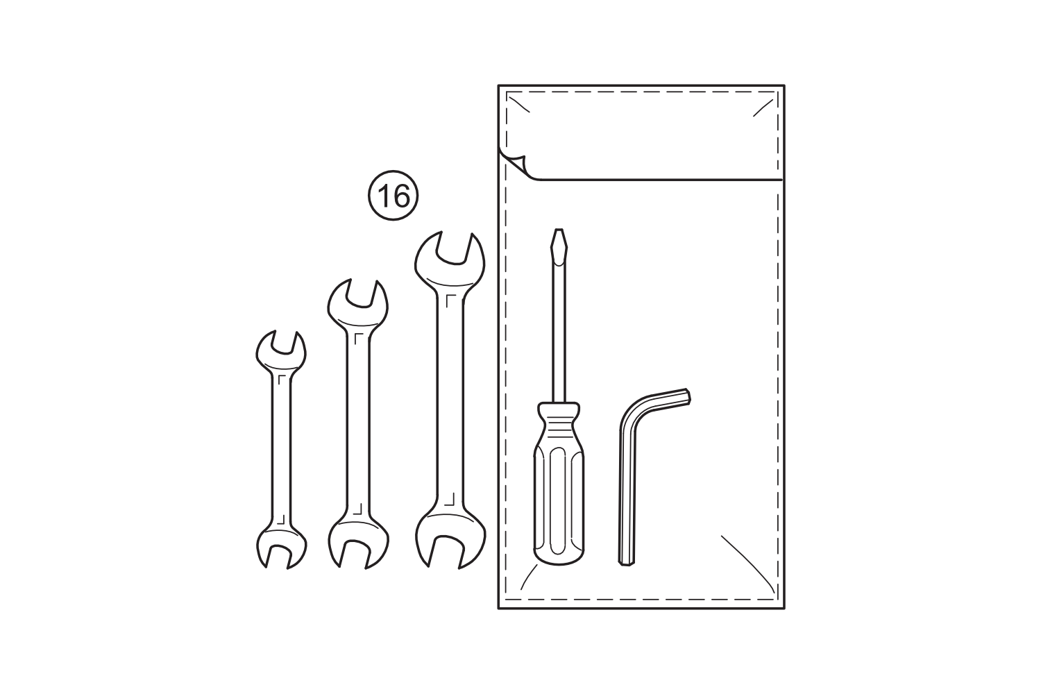 16 - Kit de herramientas a bordo todos los modelos