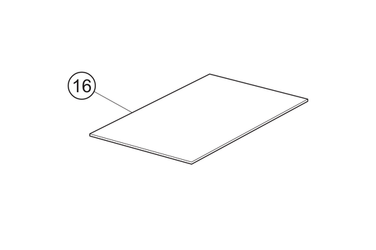 16 - Alfombrilla de goma para compartimento de pilas 870-5237