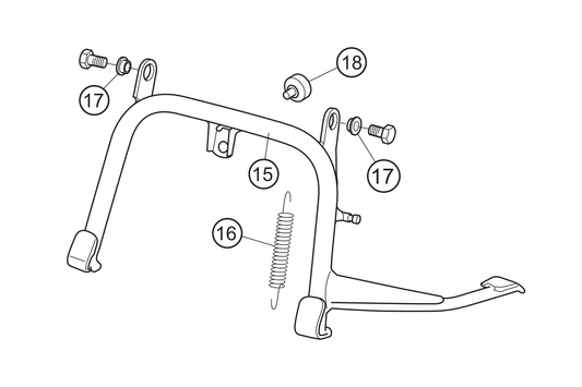 16 - Muelle del caballete principal todos los modelos