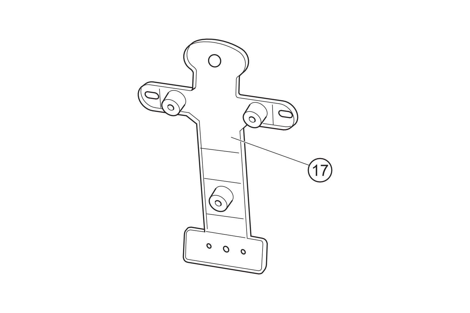 17 - Kennzeichenhalter  reinweiß  NOVA