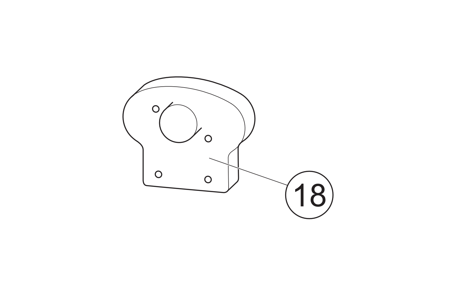 18 - Tapa luz matrícula azul SWS NOVA