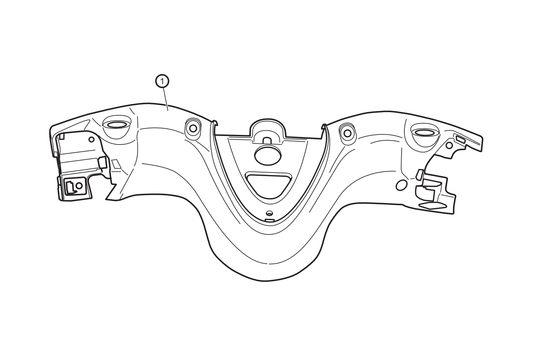 01 - Carenado manillar interior negro NOVI