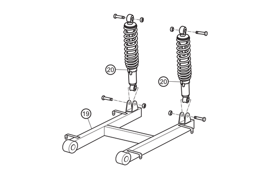 20 - amortiguador trasero NOVI