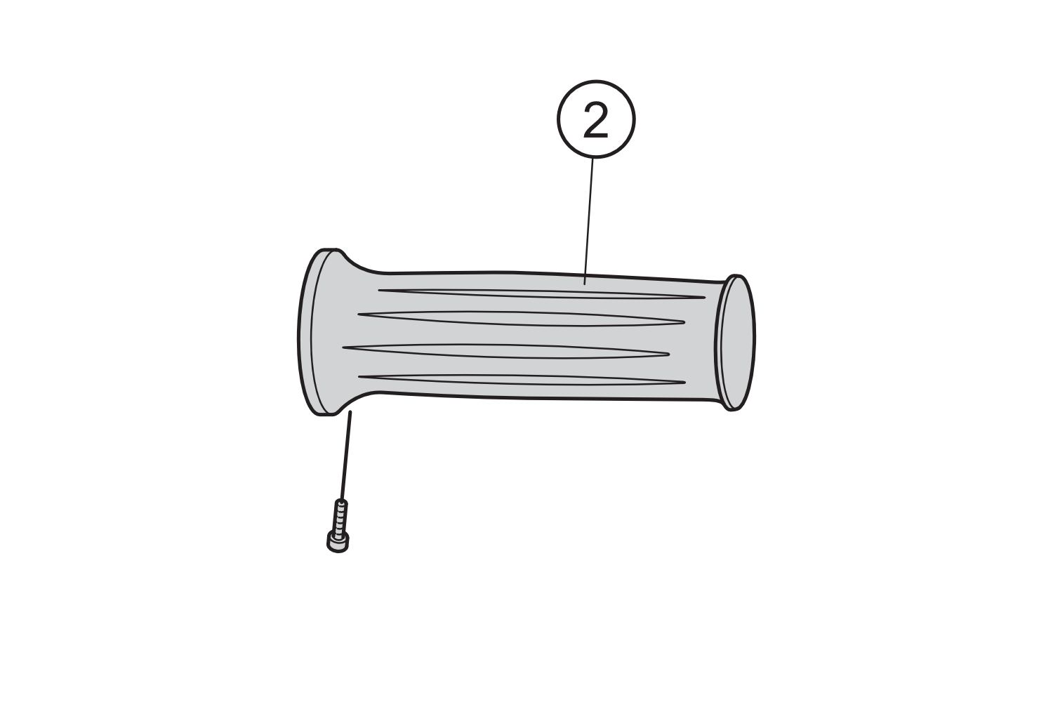 02 - Handgriff links  braun  NOVA