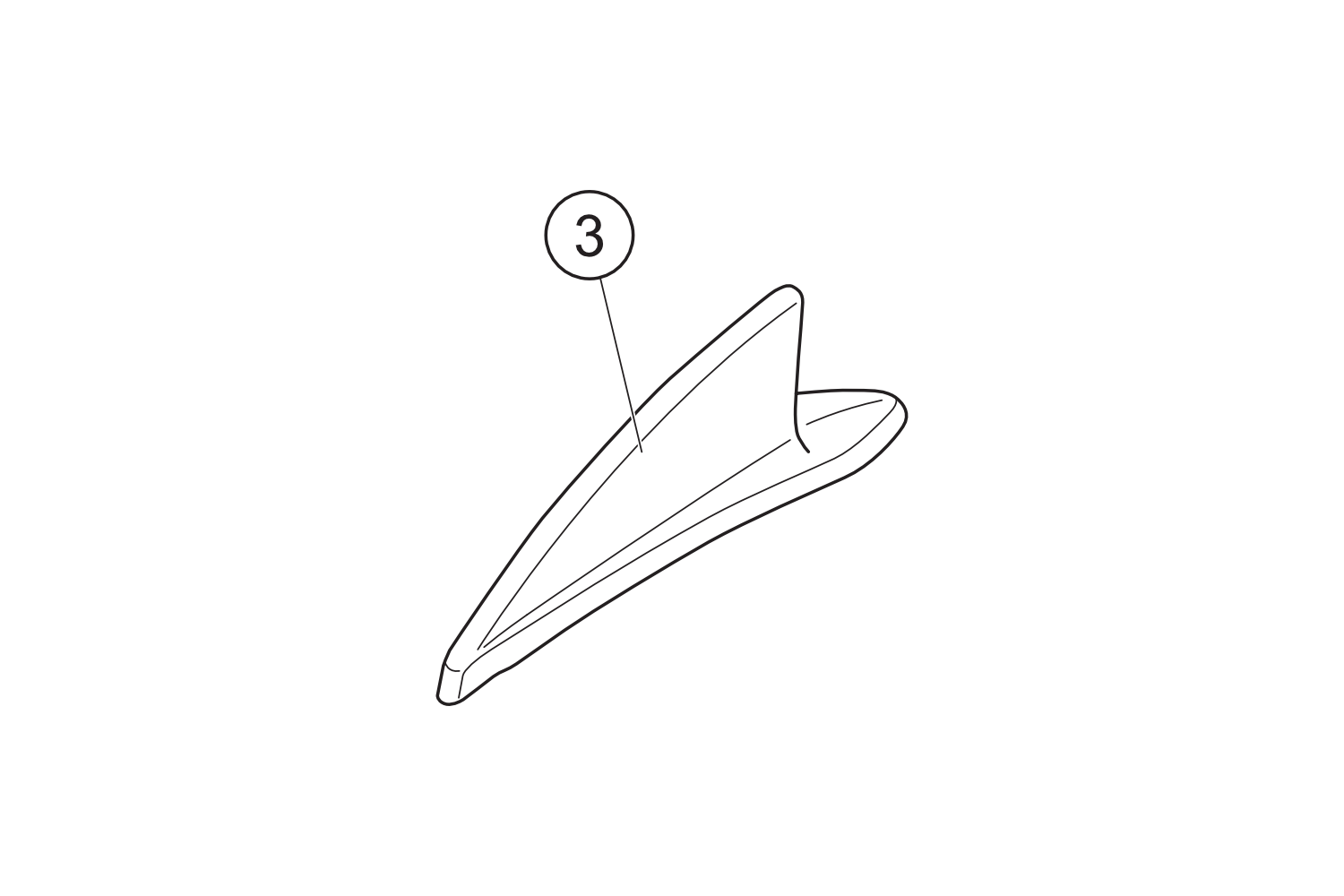 03 - Chromfinne Kotflügel vorn  NOVA