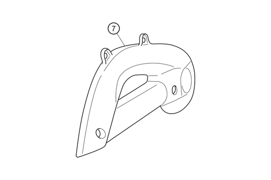 07 - Swing arm cover hint. l.  traffic red NOVI