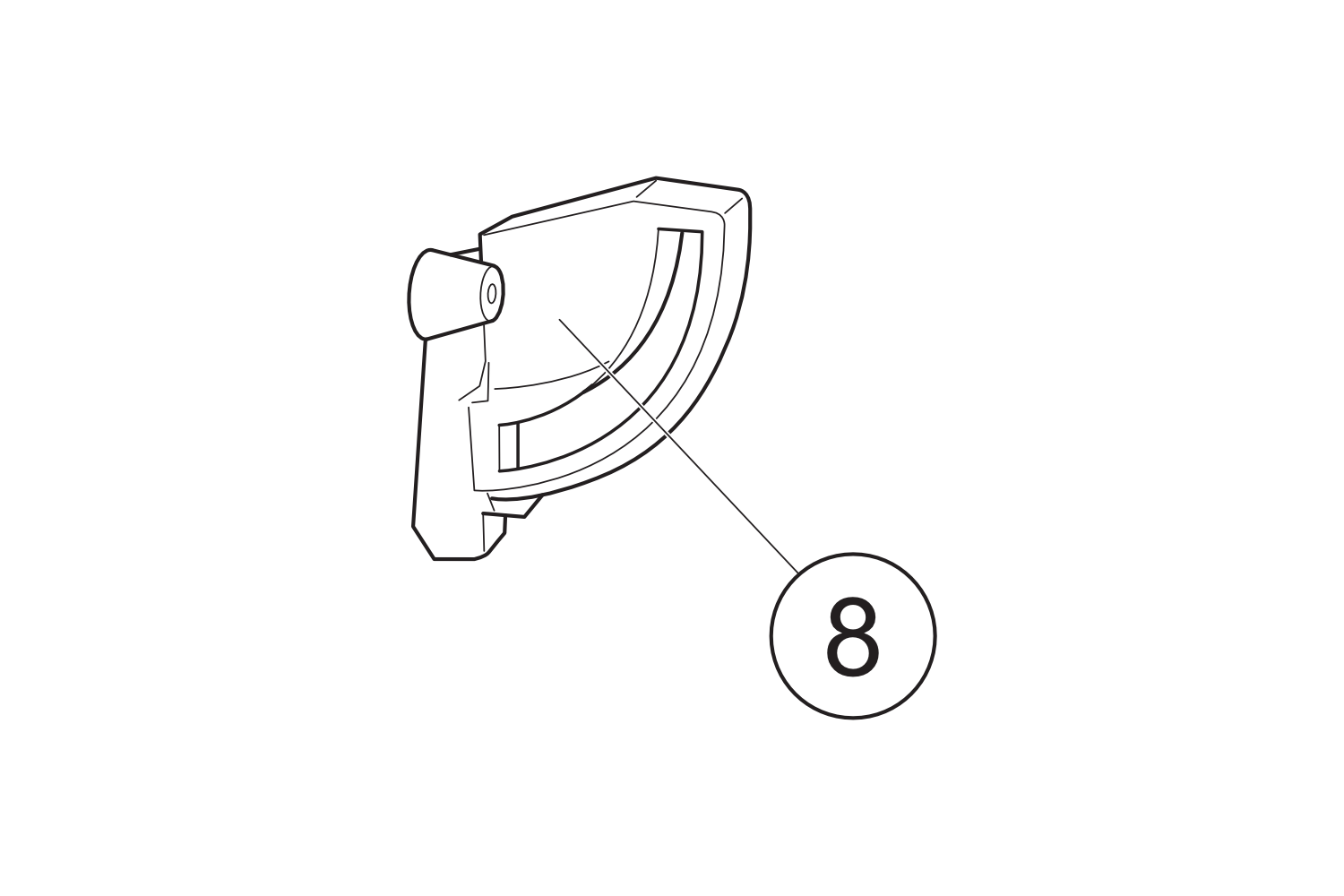 08 - Scharnier Staufachklappe rechts  NOVA