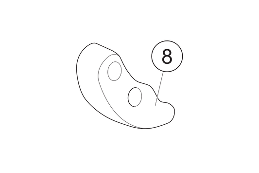 08 - Tapa basculante delantera izquierda cromada NOVA